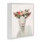 Stupell Industries Springtime Flower Crown Baby Goat Framed Giclee Art